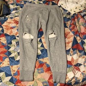 Distressed jogger sweatpants